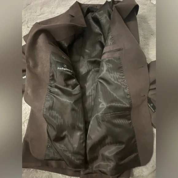 Jean Paul Germain 56R 2 Button Sport Coat Blazer Microfiber Sueded - Picture 11 of 13